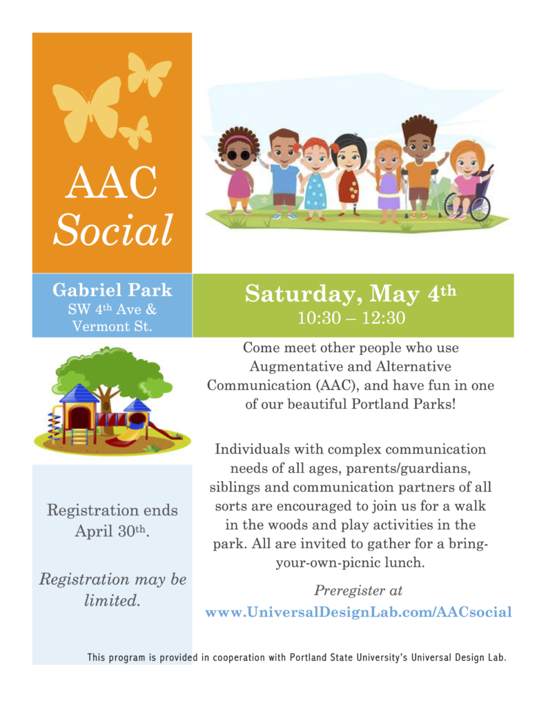 Flyer about event.  See PDF for accessible version on page. 

Image of children at park and image of playground equipment, plus description of event.  